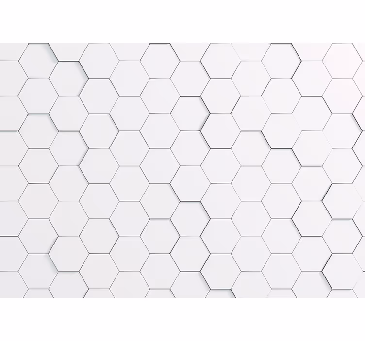 Rollo fenster weiß mit hexagonalem schattenmuster - TenStickers