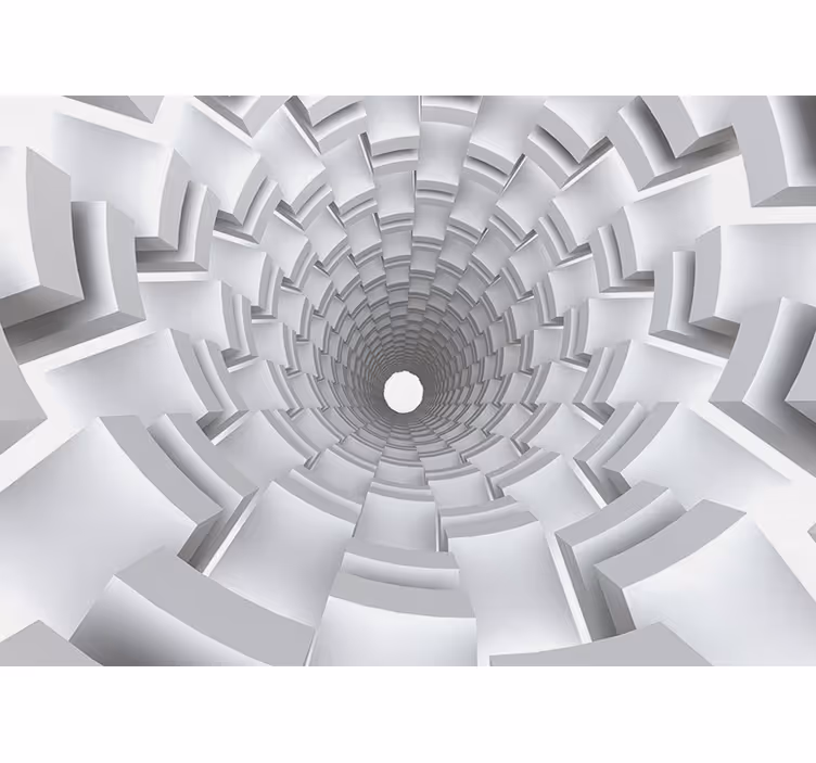 Rollo fenster weiß mit 3d papier effekt tunnel - TenStickers