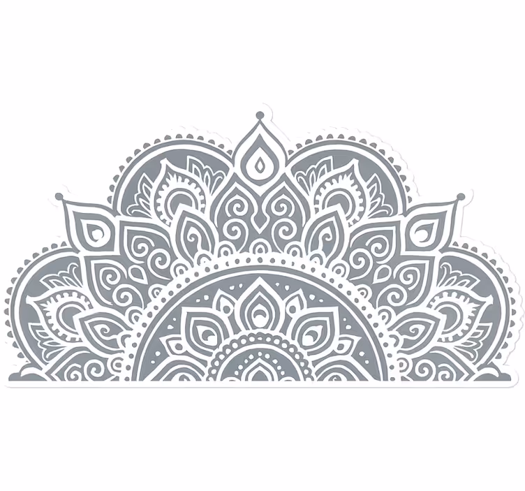 Rollo fenster weiß mit halbseitigem mandala-design - TenStickers