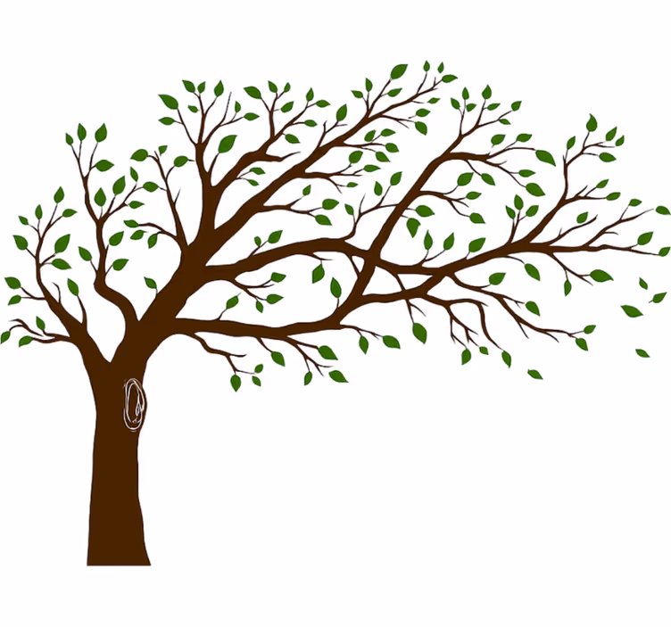 Rollo fenster weiß bunter baum der wahrheit - TenStickers