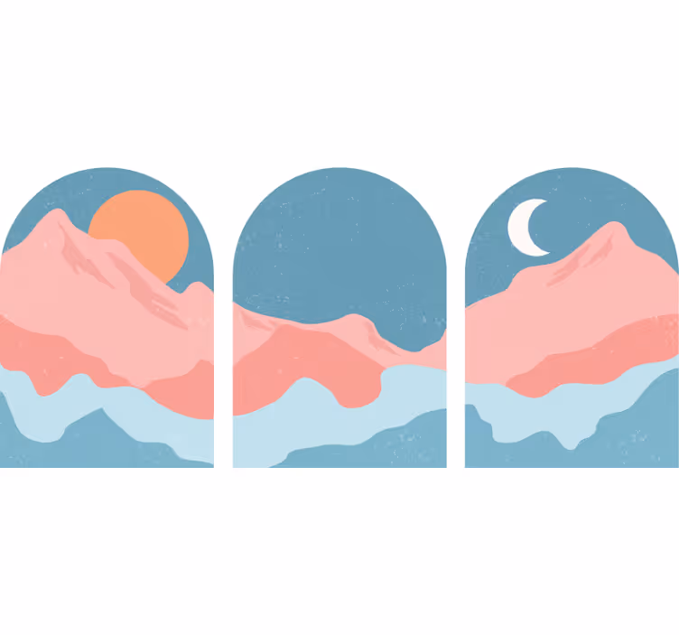 Rollo wohnzimmer bergblick - TenStickers