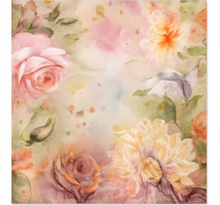 Rollo wohnzimmer mit pinken floralen rosen - TenStickers
