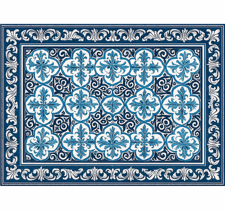 Rollo wohnzimmer im portugiesischen muster blau - TenStickers