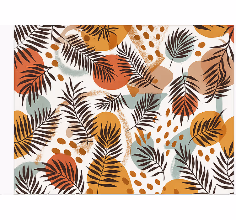 Rollo wohnzimmer buntes tropisches blatt - TenStickers