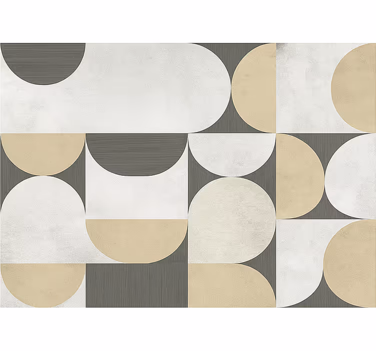Rollo wohnzimmer mit abstrakten geometrischen mustern - TenStickers
