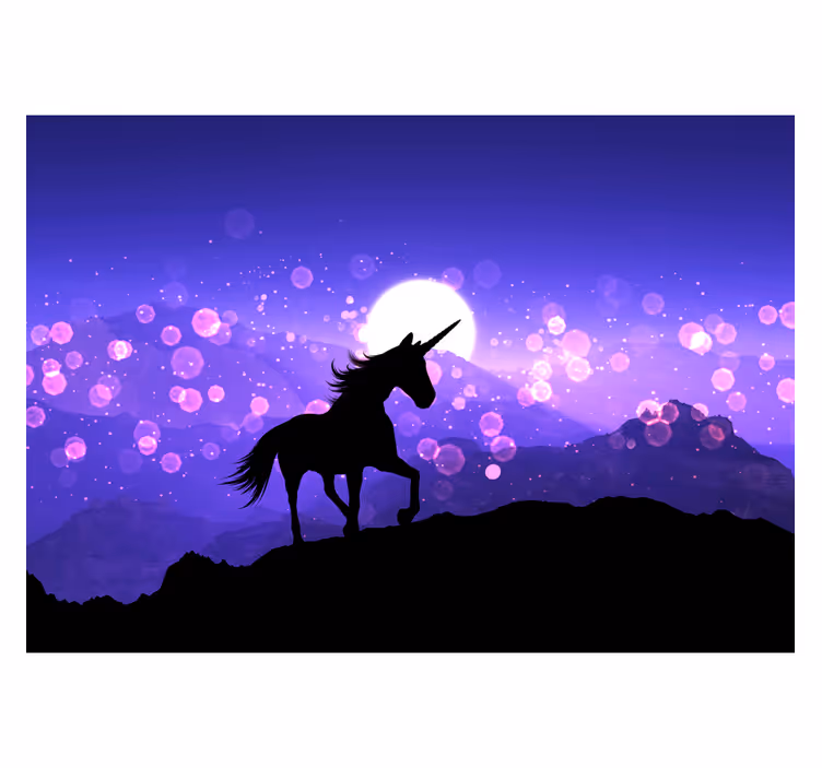 Rollo fenster kinderzimmer einhorn märchenmotiv - TenStickers