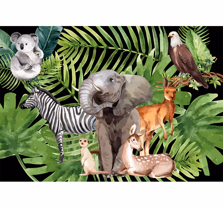 Rollo fenster kinderzimmer tierreich - TenStickers