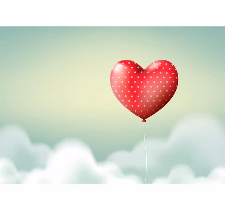 Rollo fenster kinderzimmer liebe rote süße ballons - TenStickers