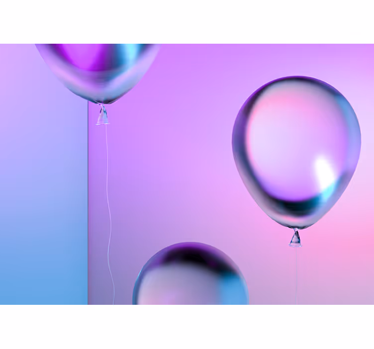 Rollo fenster kinderzimmer mit farbverlauf ballons - TenStickers