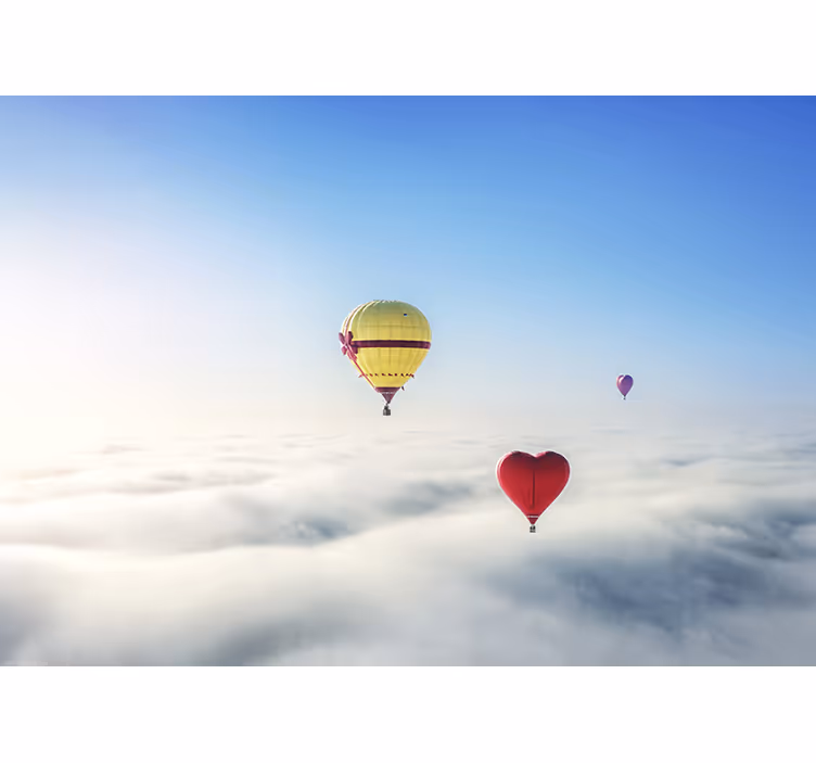 Rollo fenster kinderzimmer herzballon am himmel - TenStickers