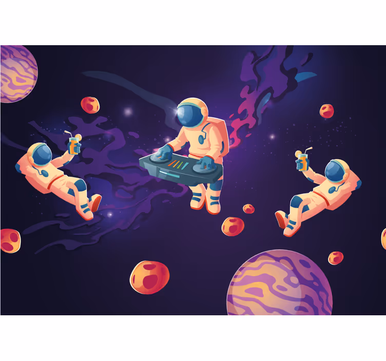 Rollo fenster kinderzimmer mit astronauten-motiven - TenStickers