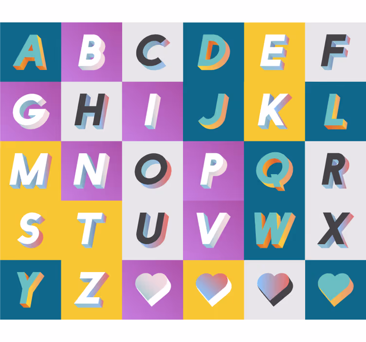 Rollo fenster kinderzimmer bunte alphabet spielarea - TenStickers