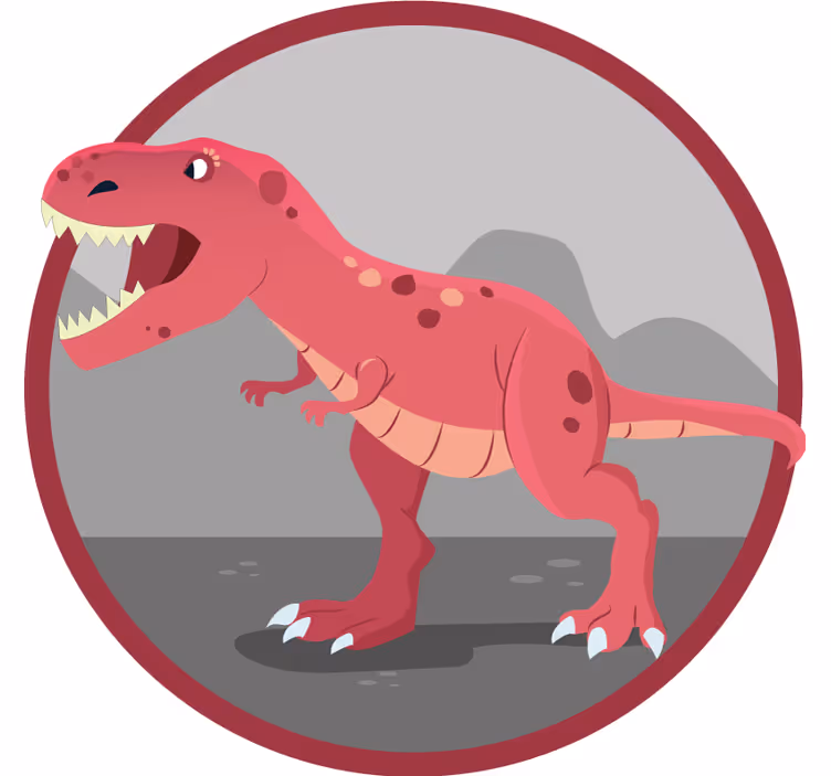 Rollo fenster kinderzimmer t-rex illustration für kinder - TenStickers