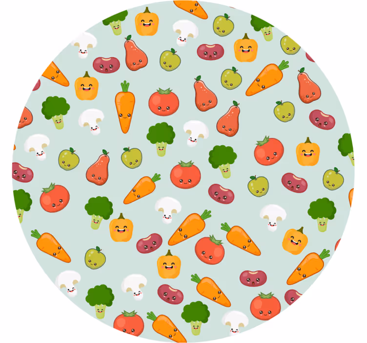 Rollo fenster kinderzimmer mit anime gemüse motiv - TenStickers