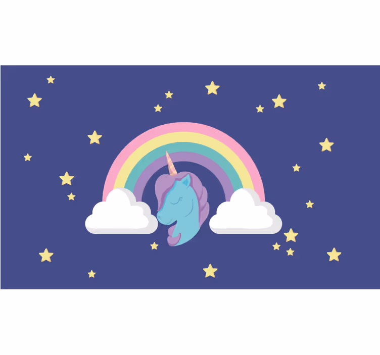 Rollo fenster kinderzimmer anime regenbogen einhorn - TenStickers