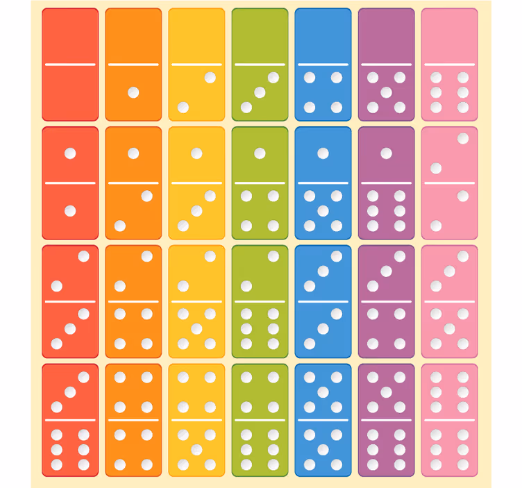 Rollo fenster kinderzimmer domino spiel - TenStickers
