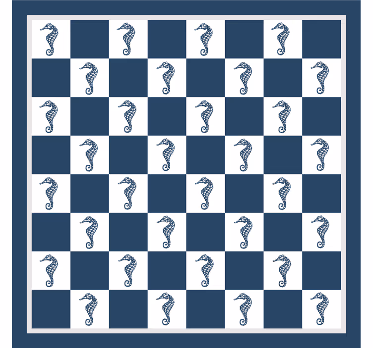 Rollo fenster kinderzimmer mit seepferdchen schach - TenStickers