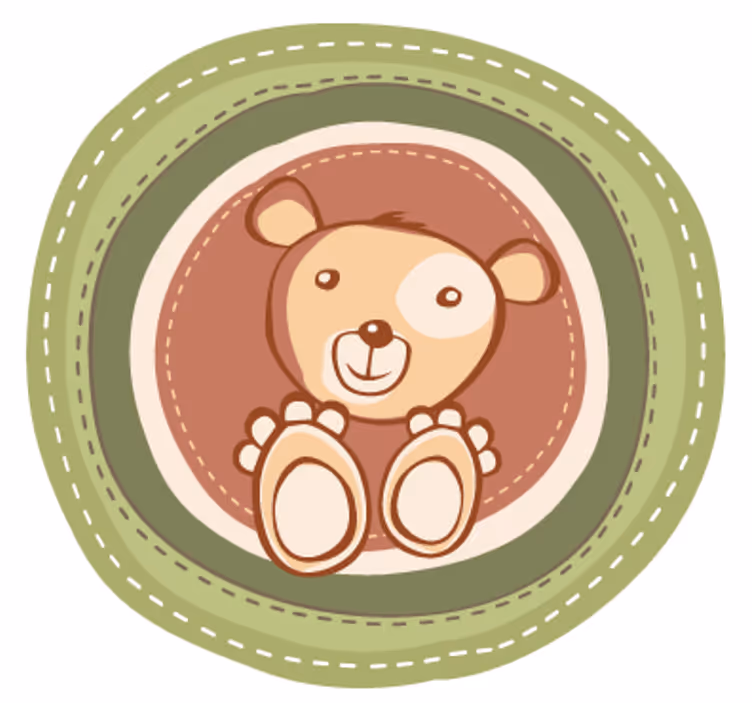 Rollo fenster kinderzimmer mit bärenkreis aufkleber - TenStickers