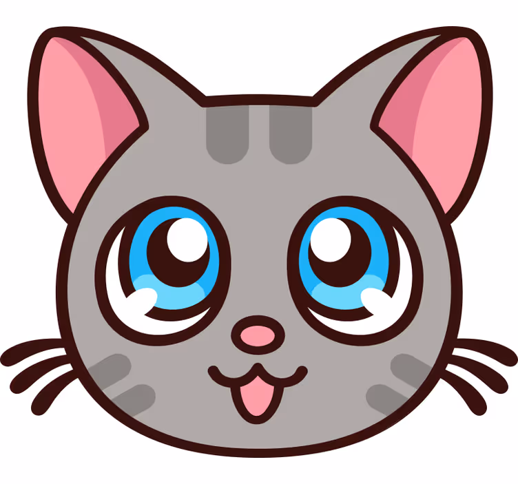 Rollo fenster kinderzimmer mit süßem anime-katze - TenStickers