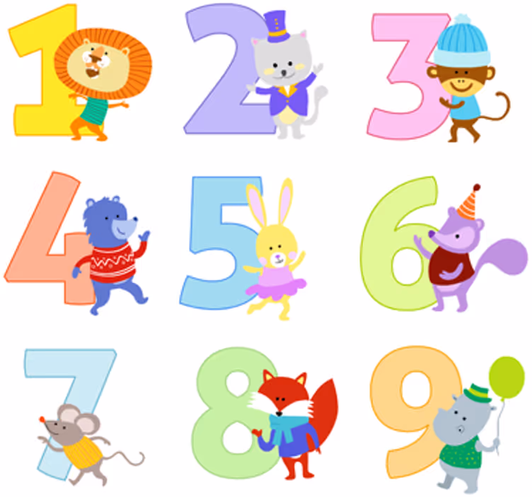 Rollo fenster kinderzimmer mit kinderzahlen stickern - TenStickers