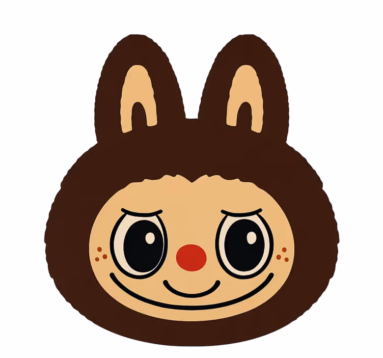 Rollo fenster kinderzimmer im brown labubu design - TenStickers