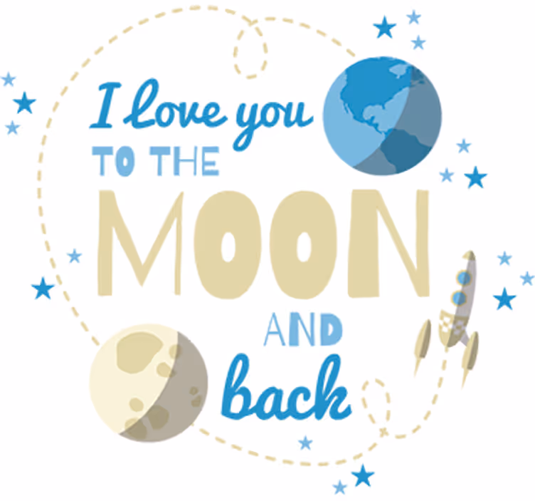 Rollo fenster kinderzimmer liebe dich bis zum mond - TenStickers