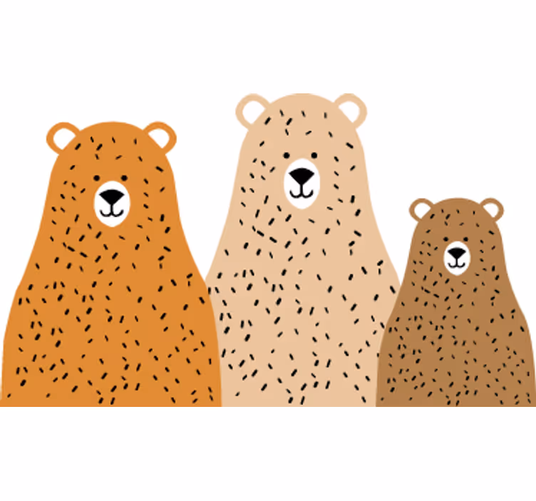 Rollo fenster kinderzimmer drei bärenfreunde - TenStickers
