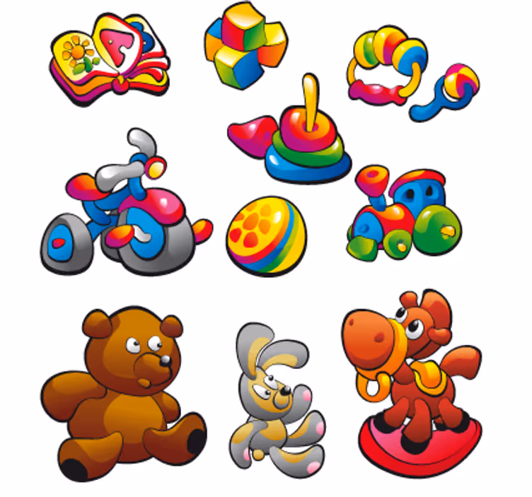 Rollo fenster kinderzimmer spielzeug sticker sammlung - TenStickers