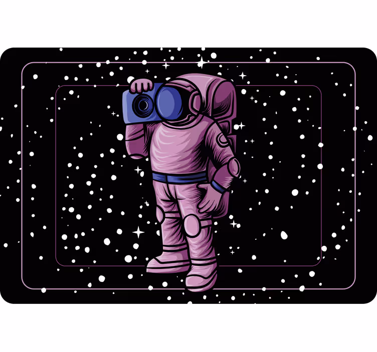 Rollo fenster kinderzimmer astronaut mit funkgerät - TenStickers