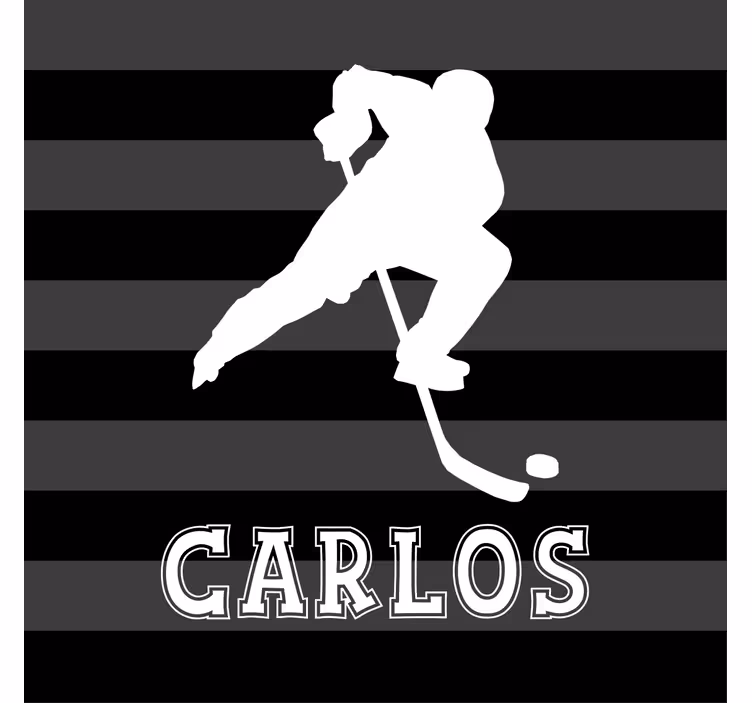 Rollo fenster kinderzimmer personalisiertes eishockey - TenStickers