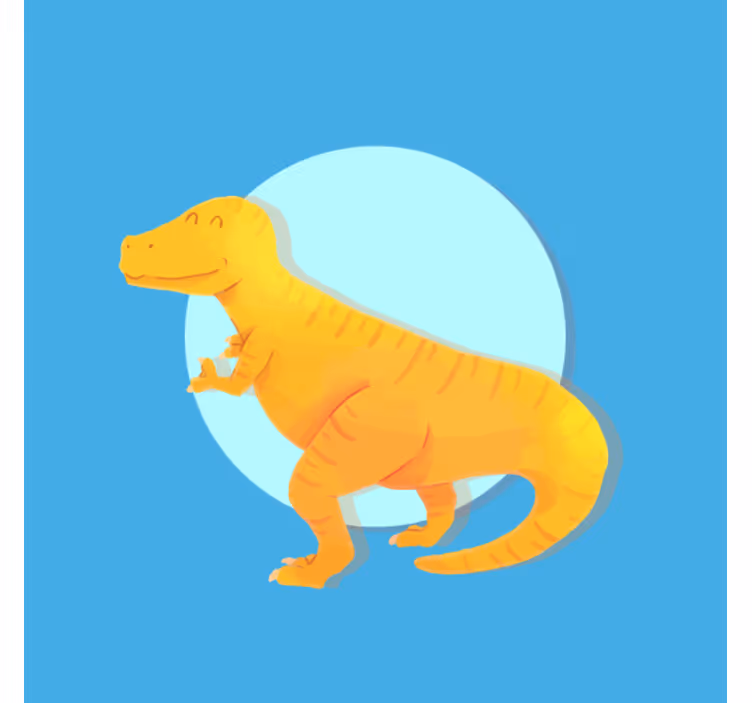 Rollo fenster kinderzimmer gelber dino t-rex - TenStickers