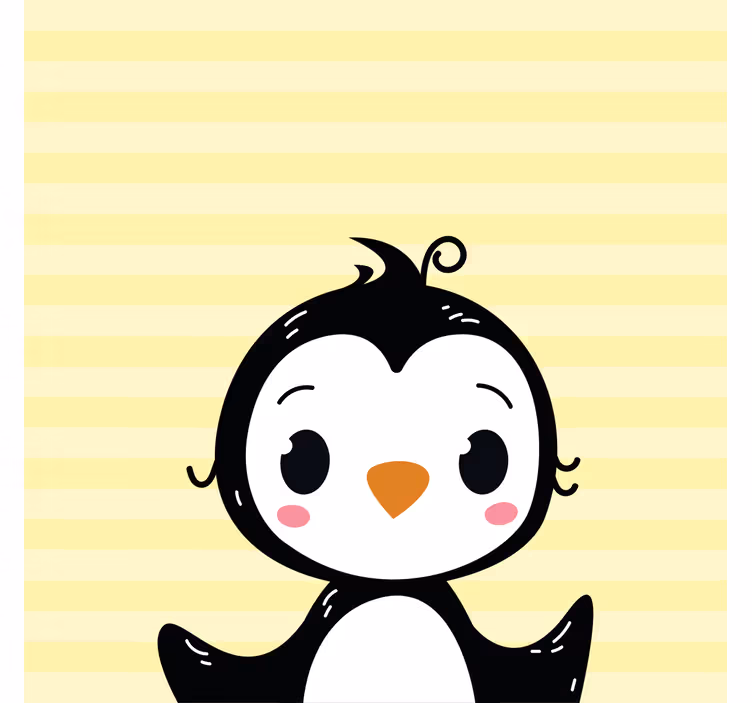 Rollo fenster kinderzimmer süßer baby-pinguin - TenStickers