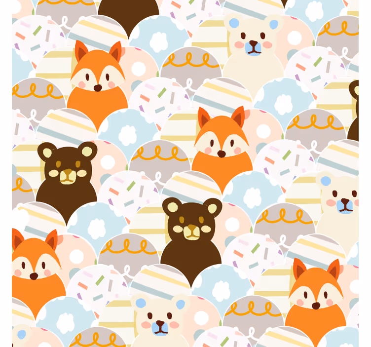 Rollo fenster kinderzimmer mit bären und füchsen design - TenStickers