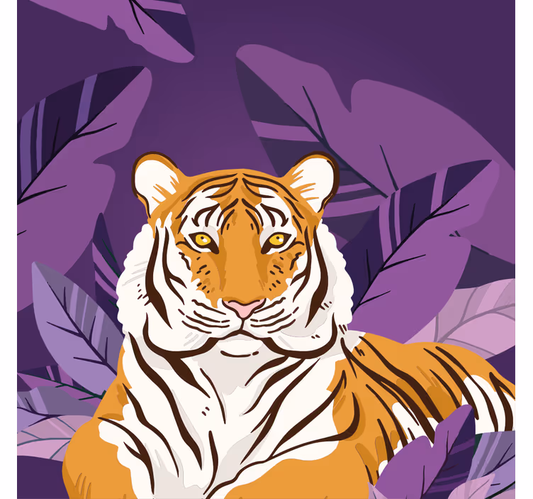 Rollo fenster kinderzimmer neugierige tiger dschungeltiere - TenStickers