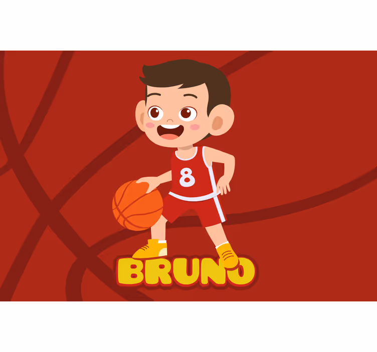 Rollo fenster kinderzimmer basketballspieler mit name - TenStickers