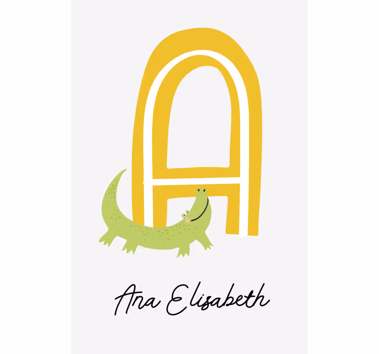 Rollo fenster kinderzimmer mit anfangsbuchstaben - TenStickers