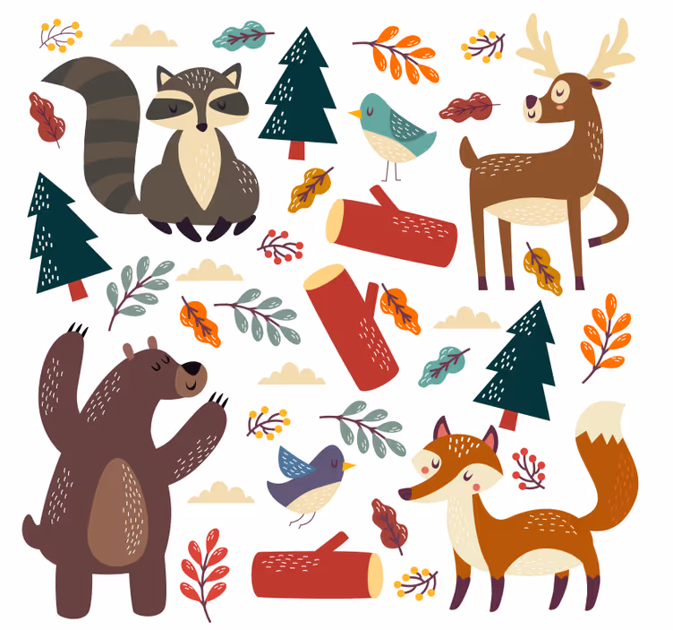 Rollo fenster kinderzimmer mit tiermotiven - TenStickers