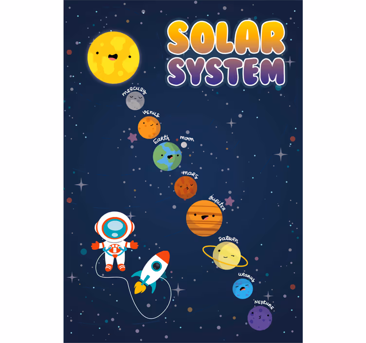 Rollo fenster kinderzimmer sonnensystem - TenStickers