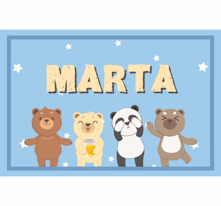 Rollo fenster kinderzimmer niedlicher bär personalisierbar - TenStickers