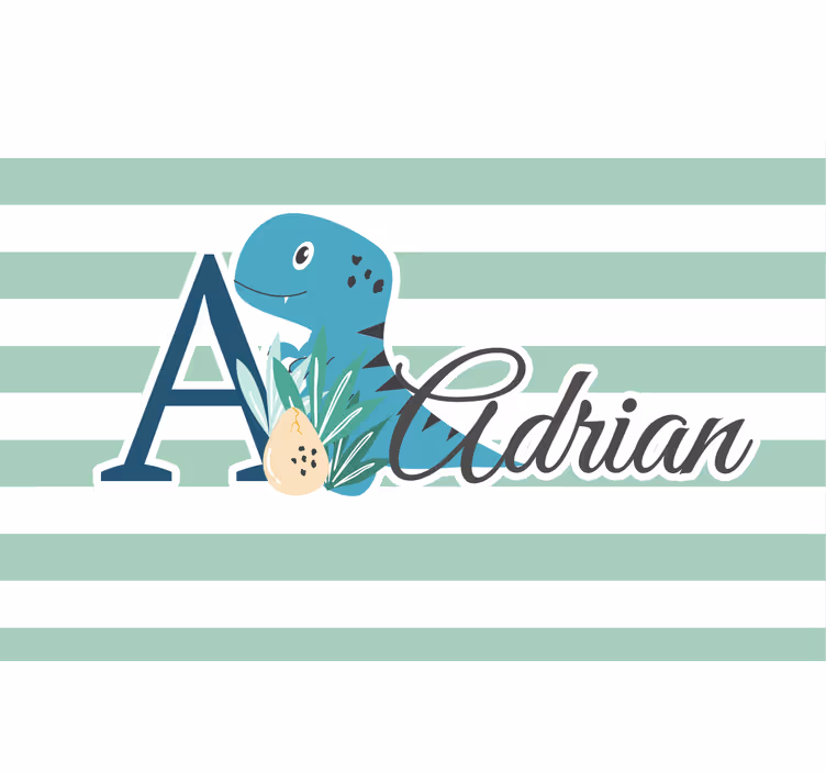 Rollo fenster kinderzimmer süße tiere dino mit namen - TenStickers