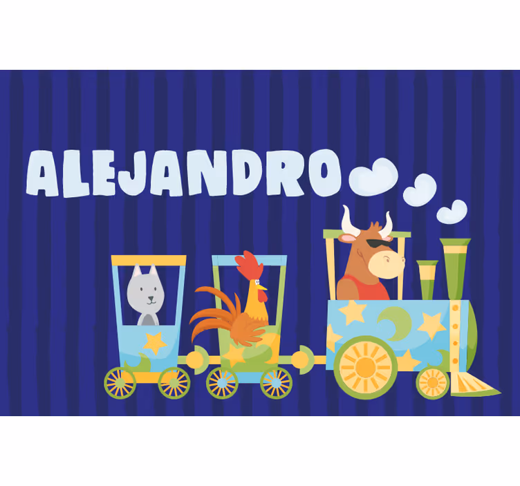Rollo fenster kinderzimmer personalisierte zug tischmatte - TenStickers