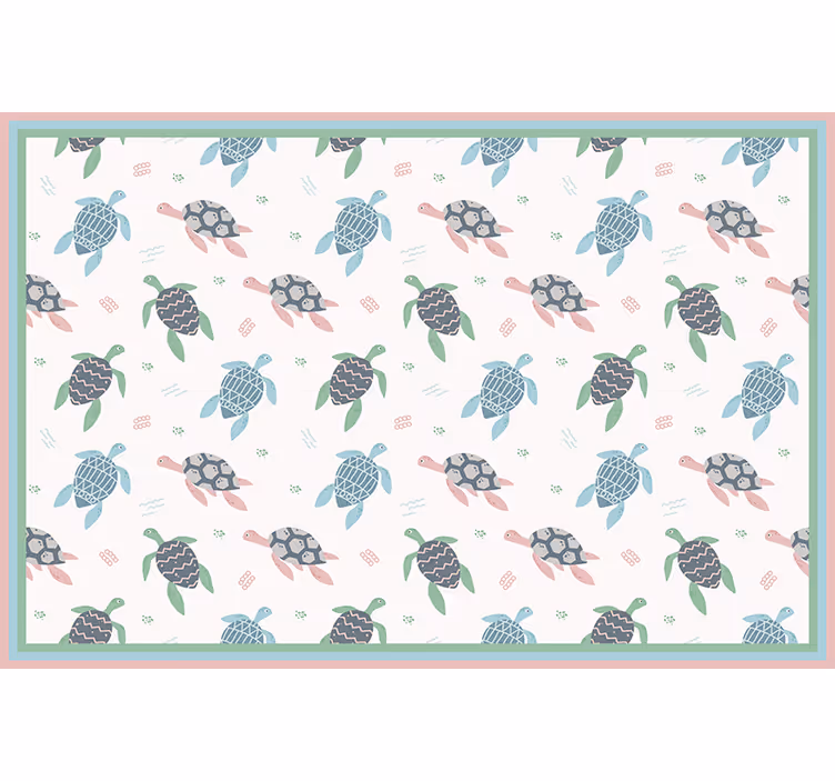 Rollo fenster kinderzimmer sanfte farbenschildkröten - TenStickers