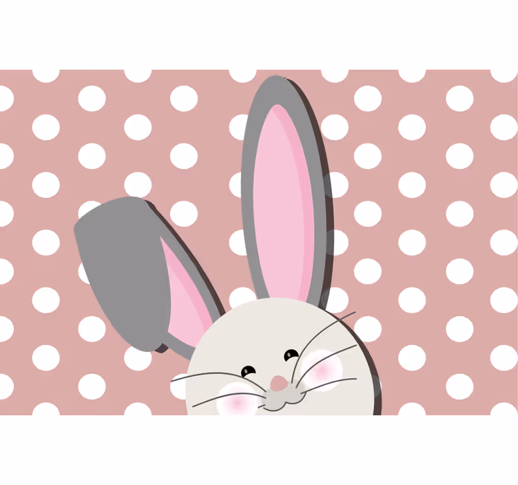 Rollo fenster kinderzimmer hase mit einem stehenden ohr - TenStickers