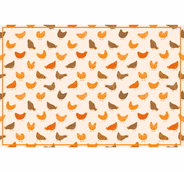 Rollo fenster kinderzimmer mit kükenmuster in orange - TenStickers