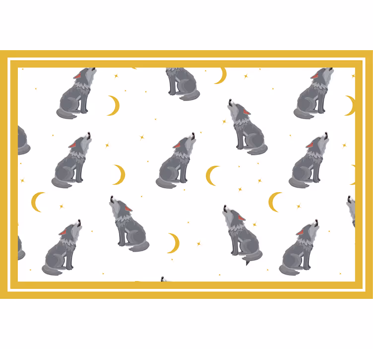 Rollo fenster kinderzimmer heulende wölfe am mond - TenStickers