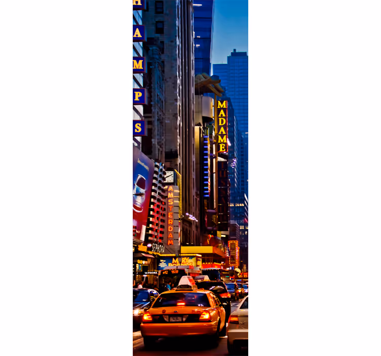 Küchenfenster rollo times square kühlschrankfolie - TenStickers