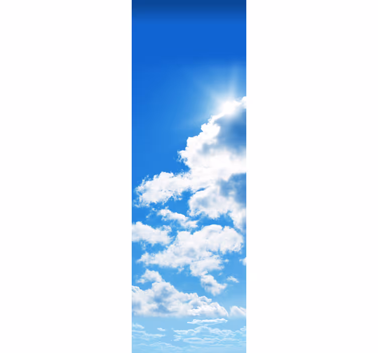 Küchenfenster rollo mit kühlschrank wolkenmotiv - TenStickers