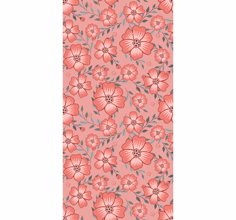 Küchenfenster rollo mit pinken gänseblümchen - TenStickers