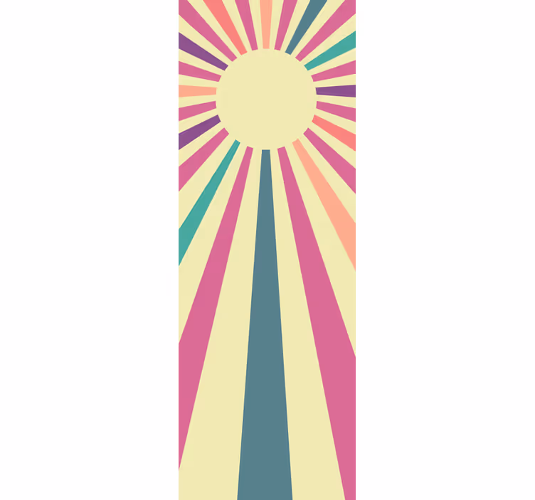 Küchenfenster rollo 70er jahre geometrische sonne - TenStickers