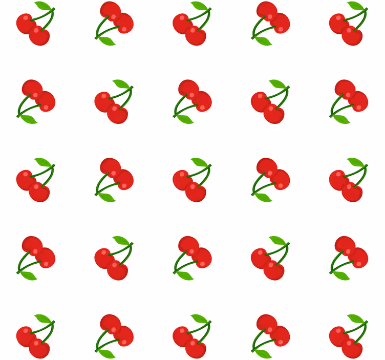 Küchenfenster rollo kirschen konfetti - TenStickers